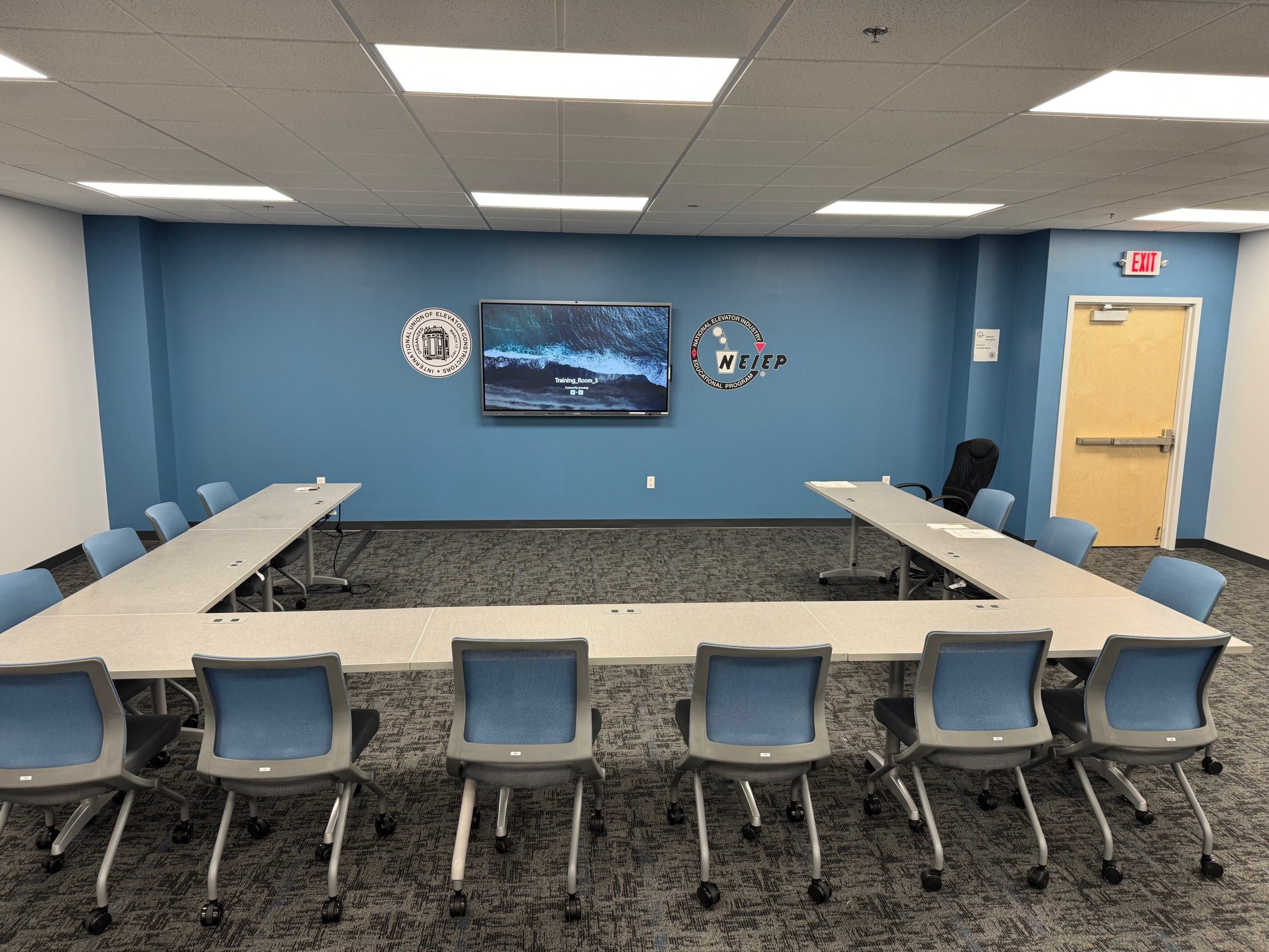 Classroom with Emergency Exit Routes
