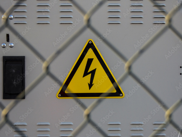 electrical hazards warning sign